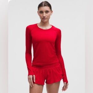 Size 10 | Lululemon: Swiftly LS Shirt 2.0 * Race Length | Deep Red